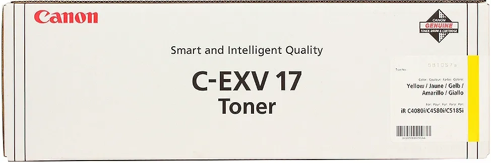Картридж Canon  C-EXV17 Toner Y, 0259B002